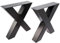 Bentatec Bankgestell X80/80 in schwarz matt - DIY Loft Do it Yourself Bank Sitzbank Bankbeine