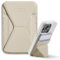 MOFT MagSafe Wallet Stand for iPhone 16/15/14/13/12 Series Compatible with MagSafe, MOVAS Vegan Leather Magnetic Phone Stand with 3 Viewing Angles, 2 Cards Holder (Beach White)