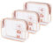MODENGKONGJIAN TSA Approved Toiletry Bag, 3 Pcs Clear Toiletries Bags Quart Size Travel Makeup Cosmetic Bag for Women Men, Carry on Airport Airline Compliant Bag (Rose Gold)