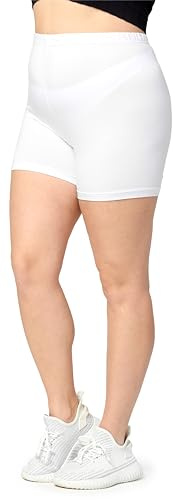 Merry Style Große Größen Damen Shorts Radlerhose Unterhose Hotpants Kurze Hose Boxershorts aus Viskose MS10-451 (Weiß, 6XL)