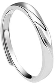 Statement-Ring für Frauen Muttertagsgeschenk Valentinstag-Paarring S925-Sterlingsilber für einen Mann eine Frau mit einem schlichten Design Sinn für leichten Luxusring Ringe Damen 585 Echt (A, 1.82cm)