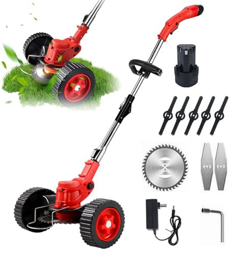 Tondeuse Gazon sans Fil, 12V 800W Tondeuse à Gazon électrique Pliable Tondeuse Gazon Alimentée par Batterie Tondeuse Gazon pour Pelouses Tondeuse à Gazon électrique Pliante (T1)