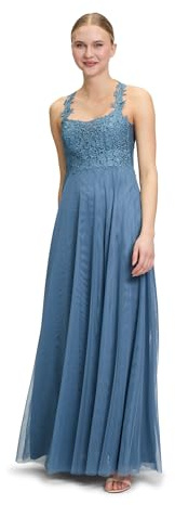 Vera Mont Damen 2564/4501 Kleid, Hushed Blue, 34 EU