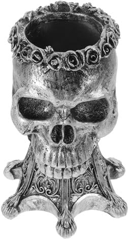 Gogogmee Totenkopf-pflanzgefäß für Sukkulenten Gartendeko aus Robustem Kunstharz Tischdekoration mit Skelett-Design Individuelles Blumentopf Haus und Garten