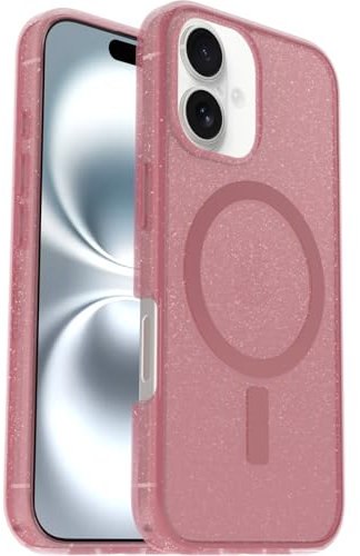 OtterBox Cover per iPhone 16 Symmetry Seires Clear MagSafe, resistente a shock e cadute fino; sottile, testata 3x norme MIL-STD 810G, Trasparente/Rosa