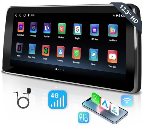 ATOTO 12,3'' Radio Coche Bluetooth CarPlay y Android Auto Inalámbrico, Compatible con BMW X5 F15 NBT (2014-2017), GPS para Coches, DriveChat AI, 2 Bluetooth, 4G LTE