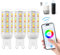 Wi-Fi RGBCW Smart G9 LED Lampen,Kompatibel mit Alexa /Google Home,AC 230V Mehrfarbrige dimmbare,2700K-6500K,Helligkeit einstellbar 1%-100%,4W,400LM,mit Musiksynchronisation LED Glühbirne,3er Pack