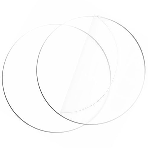 Mshan 20cm Runde Acryl-Kuchenplatte, 3mm Dick, Transparent - Bruchsicher & Vielseitig für Kuchen, Displays, Partyschilder & Bastelarbeiten