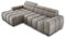 DomiMeble Ecksofa Bull 285x168x77/97 cm, Linke Seite Mit Schlaffunktion, Elektrisch Ausziehbarer Sitzfläche, Verstellbaren Kopfstützen, Dunklen Buchenholzfüßen, Hydrophobem Eden-Bezugstoff - Grau