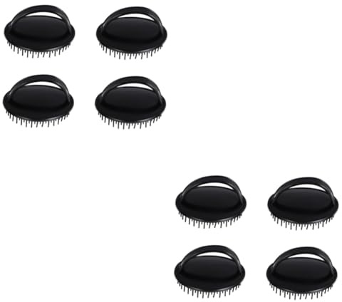DEARMAMY 2 Sätze Shampoo-bürste Massieren Lang Bürsten Bad Entwirren Multifunktional Schuppen Haarbürste Für Die Kopfhaut Shampoo Pinsel Entwirrer Kopf Kopfhaut Plastik Black 4 Stücke * 2