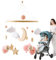 Baby Mobile Fürs Bettchen, Babybett Mobile Deko Zimmerdeko, Dekoratives Boho Mobile Für Mädchen Und 0-36 Monate Mit Interaktiver Spieluhr Und Kinderwagen-Deko