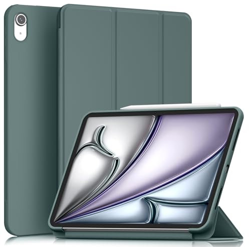 Funda de PU para iPad Air 11 Pulgadas 7th/6th Generation (M3/M2) 2025/2024, para iPad Air 5th/4th 2022/2020,[Auto Sleep/Wake],Soporte delgado Hard Back Shell Protective Case para iPad Air 7/6/5/4