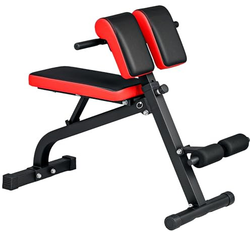 SPORTNOW Hantelbank, Klappbar Fitnessbank Multifunktion Trainingsbank bis 120 kg belastbar, für Zuhause, Langhantel, Bizeps-Curls, Stahl, Schwarz