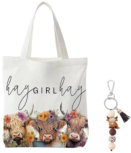 Fakcrkun Cadeau pour femme, sac fourre-tout avec porte-clés, cadeau animal pour anniversaire, fête des mères, Noël