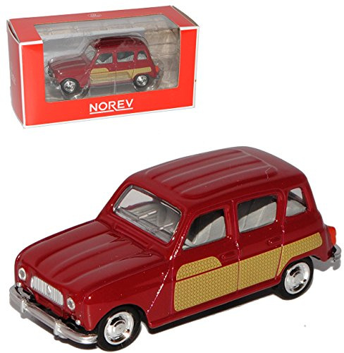 Renautl 4L Parisienne 1966 Rot Braun 1/64 Norev Modell Auto