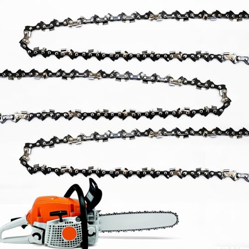 Confezione da 3 catene per motosega da 16 pollici, passo LP 3/8, spessore 1,3 mm, 60 maglie, catena di ricambio a basso ritorno adatta per MS180 e altri modelli. (16 60TG 3/8 LP 180)