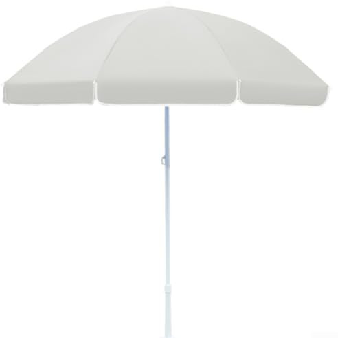 Parasol d'extérieur de 2 x 2 m avec cadre en alliage d'acier et auvent en tissu Oxford 300D, pour la plage, les pique-niques et les étals de marché (blanc)