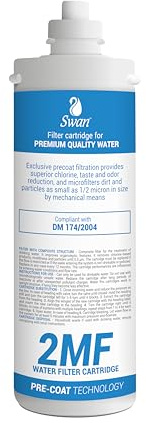 AcquaXcasa - Filtro a Baionetta 2MF | Compatibile con Everpure AC | Per Acqua Potabile | Rimuove Cloro, Torbidità | 1 Unità, Plastica (2MF)