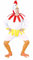 FIESTAS GUIRCA Hahn Kostüm Herren - Huhn Kostüm Erwachsene Karneval inkl. Hühnchen Hut - Größe M 48 –50 - Hühner Kostüm Fasching Kostüme für Erwachsene, Kostüm Huhn Tierkostüm Herren, Chicken Costume