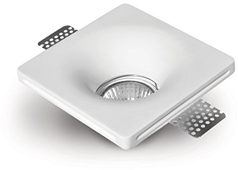 Odeon - Square Gypsum Plaster-in Recessed Baffled Ceiling Downlight