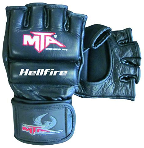 Montana Hellfire MMA Handschuhe, Leder, Größe L, Schwarz, L