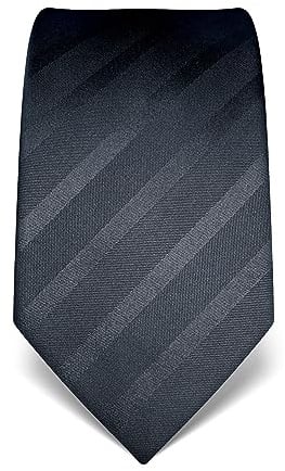 Vincenzo Boretti Herren Krawatte reine Seide Ton in Ton gestreift edel Männer-Design zum Hemd mit Anzug für Business Hochzeit 8 cm schmal/breit