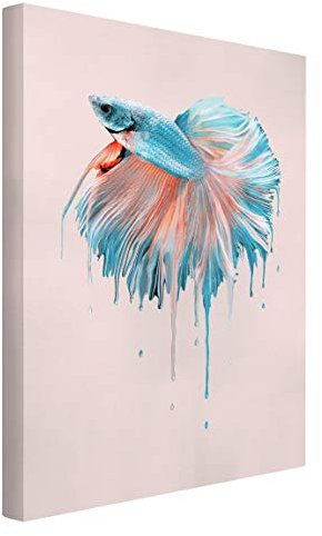 Bilderwelten Leinwandbild - Jonas Loose - Schmelzender Fisch - Hochformat, 150 x 100 cm