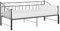 vidaXL Ausziehbett Sofabett Ausziehsofa Bettgestell Tagesbett Schlafsofa Gästebett Bett Metallbett Bettsofa Couch Sofa Schwarz Metall 90x200cm