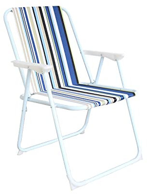 INDA-Exclusiv Campingstuhl Faltstuhl Klappstuhl Anglerstuhl Regiestuhl Gartenstuhl Ocean gestreift