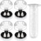 Kit de dent de Vampire,Crocs de Vampire 4 Tailles Crocs Personnalisés Dents de Vampire Faux Dentiers avec 1 Tube Adhésif de Granules de Dents pour Halloween Cosplay Crocs de Fête