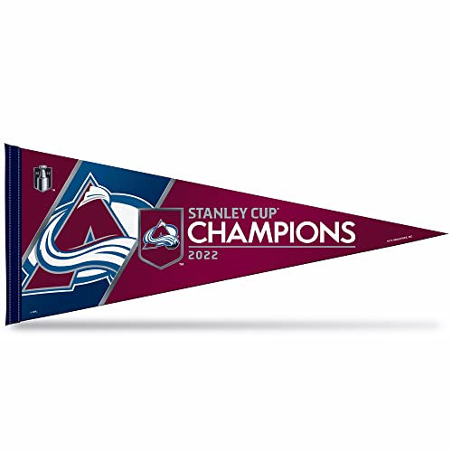 Rico Industries NHL Hockey Colorado Avalanche 2022 Stanley Cup Champions 30,5 x 76,2 cm Filz-Wanddekoration, Wimpel – ideal für Zuhause/Schlafzimmer/Männerhöhle