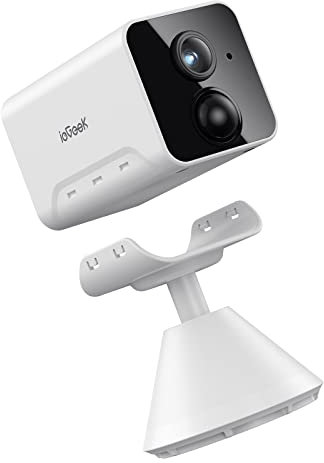 ieGeek Camara Vigilancia WiFi Interior sin Cables, 1080P Cámara Batería 2400 mAh(120 Días), Detección de Movimiento Humano PIR, Visión Nocturna Infrarroja, Audio de 2 Vias, Tarjeta Memoria/Nube
