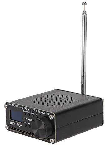 ATS 20+ Funkempfänger FM AM MW & SW SSB (LSB und USB) All-Band-Funkempfänger, 0,96-Zoll-LCD-Bildschirm, Tragbarer Handfunkempfänger, Eingebauter Akku, Antenne