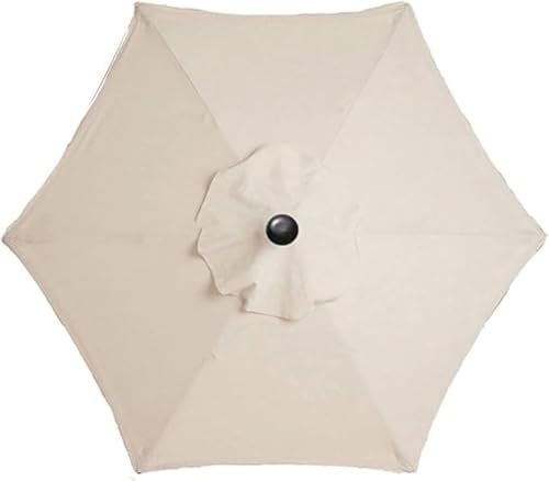 MENAYODA Sonnenschirm Ersatzbezug, Terrassenschirm Ersatzdach, 3 m Wasserdicht, Langlebig Sonnenschirmabdeckung, für Patioschirm Gartenschirm (Beige, 8 Arme)