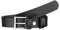 Ladeheid Kinder Gürtel Ledergürtel Mode Accessoire für Kinder Jungen Gürtel mit Schnalle 2,5 cm Breit K1D5 (Schwarz-1/Logo-2, 70 cm (Gesamtlänge 89 cm))