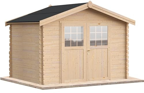 Casetta da giardino in legno per esterni 9 mq 300x300 35mm MADE IN ITALY mod. CHOPIN casetta in legno, rimessa attrezzi, deposito, box per esterni