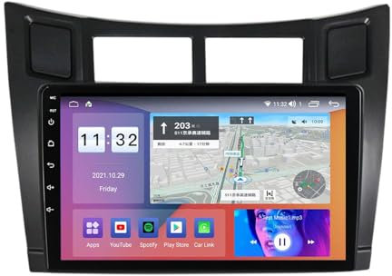BOJONI Android 12.0 Radio Car Stereo para Toyota Yaris 2005-2012 Autoradio 2 DIN Navegador GPS Bluetooth Mandos Volantes/RDS/USB 4G WiFi Carplay Reproductor Multimedia (Size : 8Core WiFi+4G 2G+32G)