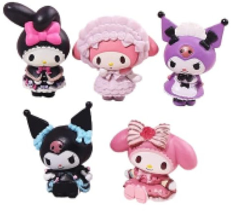 Mini Figuren Deko Set, 5 PCS Cartoon Mini Figuren, Cartoon Cake Topper, Mädchen Tortendeko, Auto Figuren Deko, Heimdekoration für Zimmer, Schlafzimmer, Büro (B)