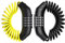 Windance 2pcs Motorcycle Helmet Lock Cable, Anti-Theft Retractable Luggage Lock with 4 Digit Password Combination Security Lock (Black+Yellow)
