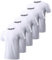 Boyzn 5 Pack High Performance Shirts for Men, Dry Fit Moisture Wicking Workout T-Shirts, Athletic Running Gym Short Sleeve Tee Shirts for Men White-5P05-M