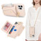 Lipvina Hülle für iPhone 12/12 Pro Hülle mit Band Kartenhalter handyhülle Hülle für iPhone 12/12 Pro mit Reißverschluss Band Ring Ständer Case für Frauen - weiß