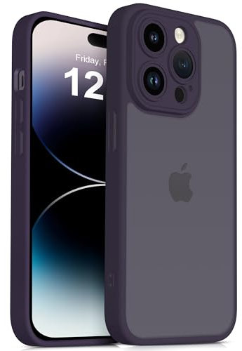 Mootobo Compatible with iPhone 14 Pro Max Case with Lens Protection, Shockproof Military-Grade Protection, Anti-Scratch Matte Back Slim Phone Case 6.7 inch, Deep Purple