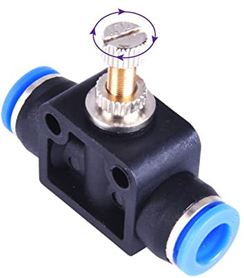 HBDCRJGE Pneumatische Armaturen Steuerventil 4-12mm OD Schlauch Kunststoff Push-In Gas Schnell Anschluss Luft Fitting Sanitär Drossel ventil 1Pcs (Color : SA10MM)