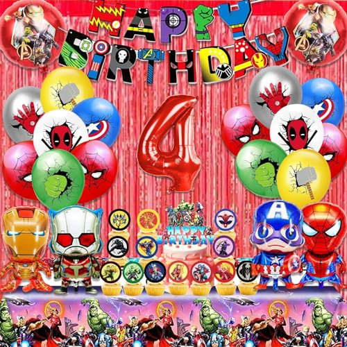 Superhelden Geburtstagsdeko, Avengers Party Dekoration, Superhelden Geburtstagsdeko 4 Jahre, Superheld Party Luftballons Dekoration, Marvel Ballons Geburtstagsdeko, Kindergeburtstag Deko
