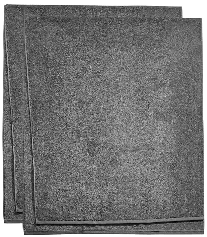 BUTLERS 2er Set Saunatuch Baumwolle - Fabulous - Saugstark | Farbe Grau - 80x200 cm - Frottiertuch für Wellness & Pool - Badelaken zum Abtrocknen - Frottee