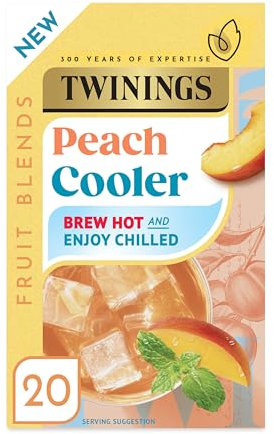 Twinings Peach Cooler. Peach Flavoured Fruit Infusion Tea Bags. 20 tea bags.