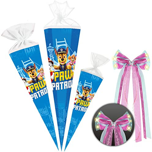 alles-meine.de GmbH Schultüte - Paw Patrool 35-100 cm Größe wählbar Zubehör - passende kleine Deko Schultüten - Zuckertüte - Tüllabschluß/Filzabschluß - eckig/rund - ..