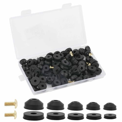 116pz Guarnizione di Tenuta del Rubinetto,Gomma Kit Assortito di Guarnizioni per Rubinetti con Rondelle Piatte e Rondelle Smussate Guarnizione del Tubo 'Acqua per Riparare Perdite di Rubinetti