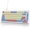 SbocKeeb 75% keyboard with Knob, Custom Wired Mechanical Gaming Keyboard TKL 75 Percent, Gasket Creamy Keyboard RGB Backlit, American QWERTY, Pre-lubed Switch for Mac/Win V500 Cotton Candy