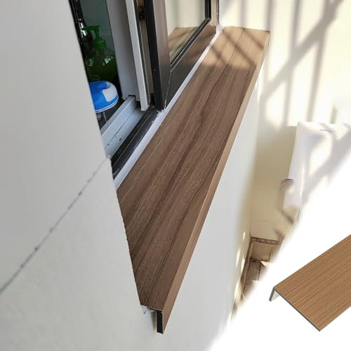 Housse de rebord de fenêtre en acrylique imperméable – Plaque de rechange décorative pour rebord et cadre de porte – Protection de seuil d'extérieur – 90 x 18 cm (L x l)